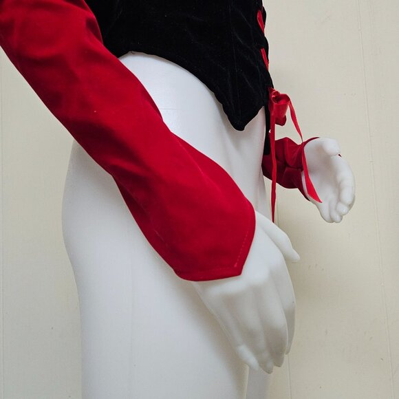 JaC Costumes Velvet Corset Top Womens Large Little Red Riding Hood Cosplay USA - Picture 6 of 8